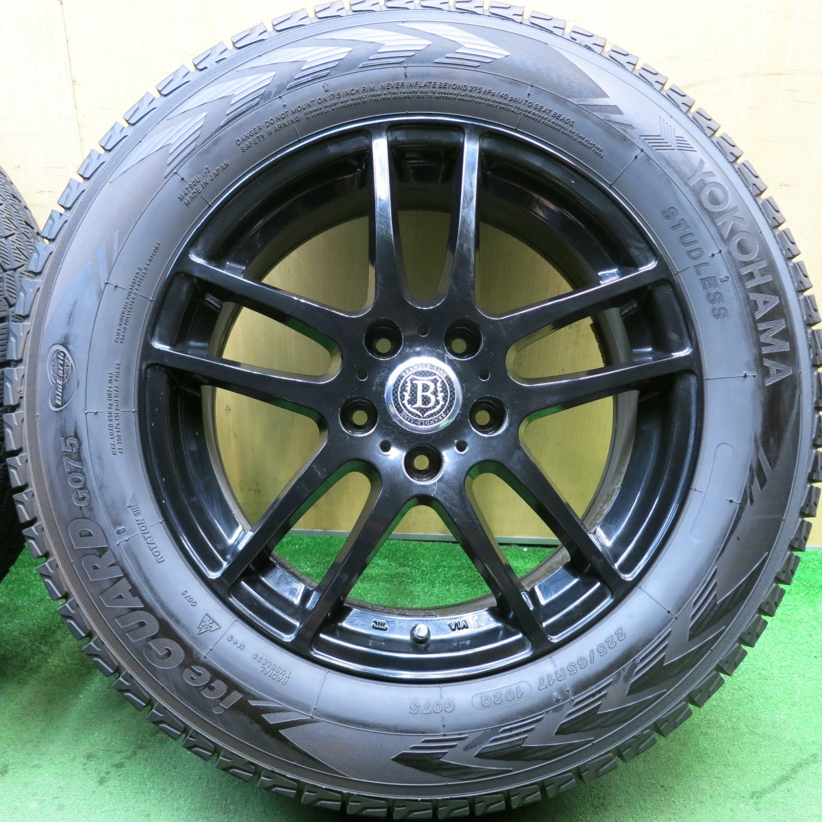 バリ溝！9.5分★スタッドレス 225/65R17 ヨコハマ アイスガード G075 BRANDLE-LINE ブランドルライン 17インチ PCD114.3/5H★5080802HAス