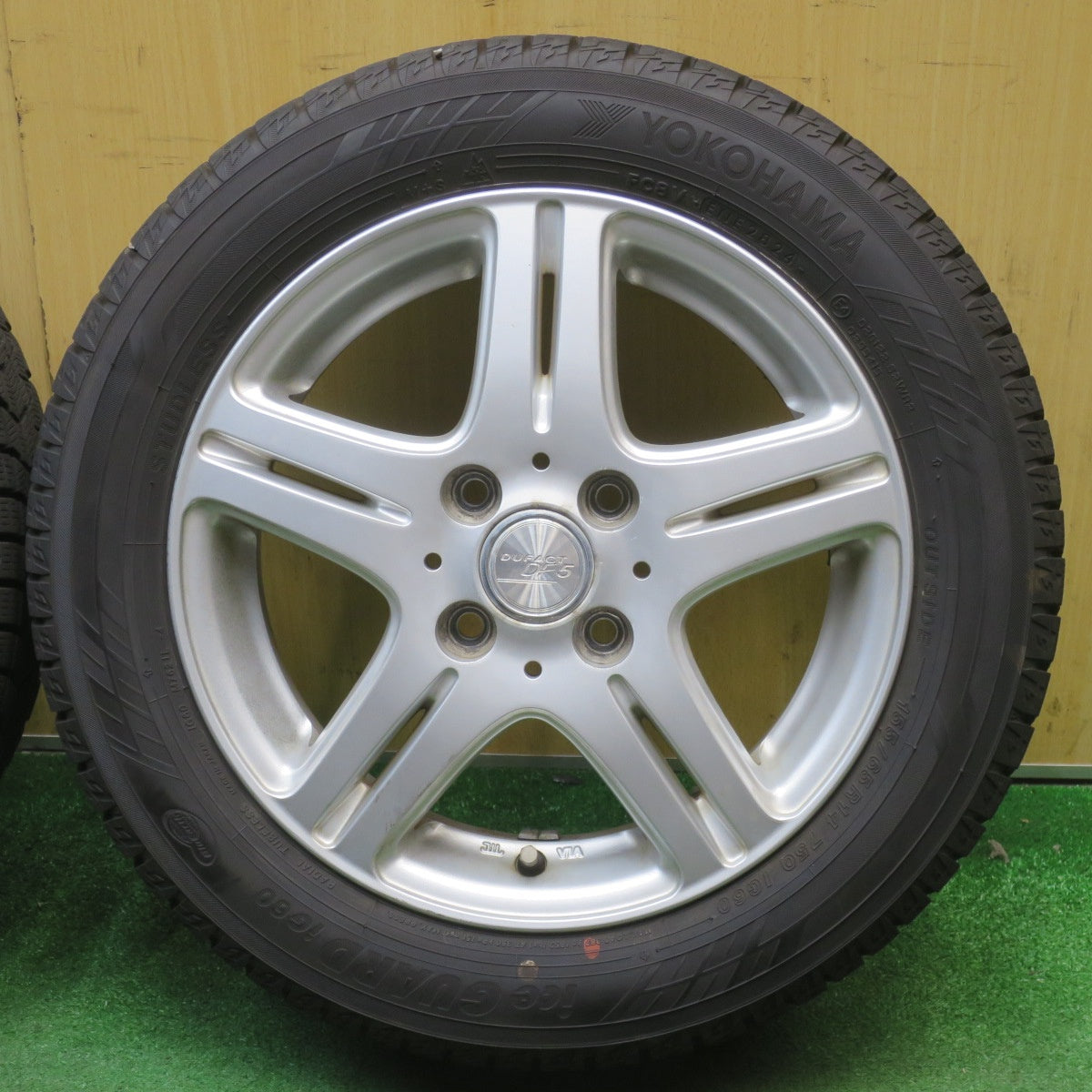 バリ溝！24年！9.5分★スタッドレス 155/65R14 ヨコハマ アイスガード iG60 DUFACT DF5 デュファクト 14インチ PCD100/4H★6051505NJス