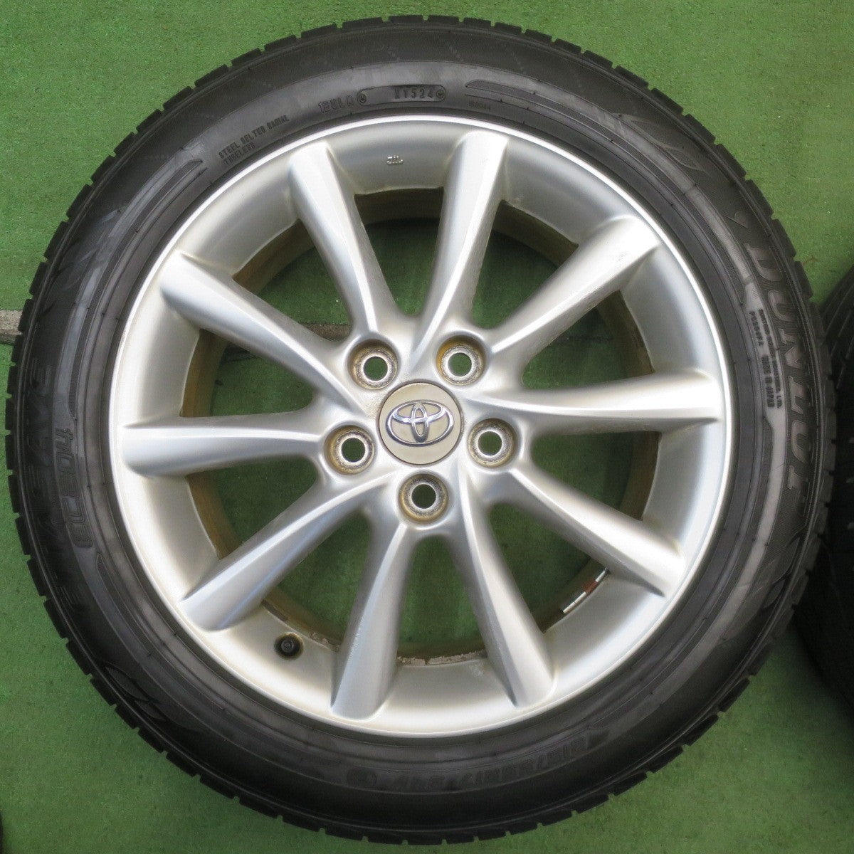 バリ溝！24年！9.5分◎トヨタ 50系 エスティマ 純正 215/55R17 セイバーリング SL201 ダンロップ エナセーブ EC204 17インチ PCD114.3/5H◎6060202NKノ