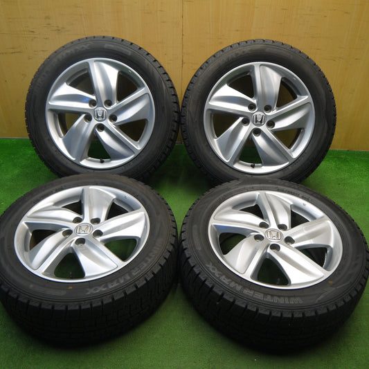 超バリ溝！22年！キレイ！ほぼ10分★ホンダ ヴェゼル 純正 215/55R17 スタッドレス ダンロップ ウインターマックス WM02 17インチ PCD114.3/5H★5041402Hス
