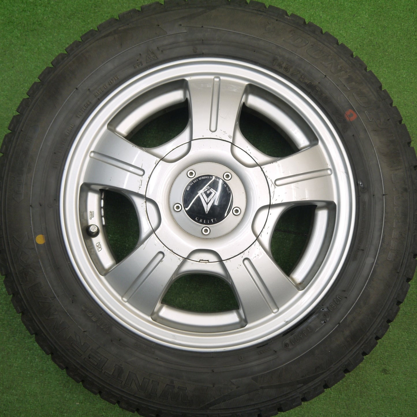 バリ溝！21年！8.5分★スタッドレス 145/80R13 ダンロップ ウインターマックス WM02 GRETTE 13インチ PCD 100 110 114.3/4H マルチ★5120207Hス