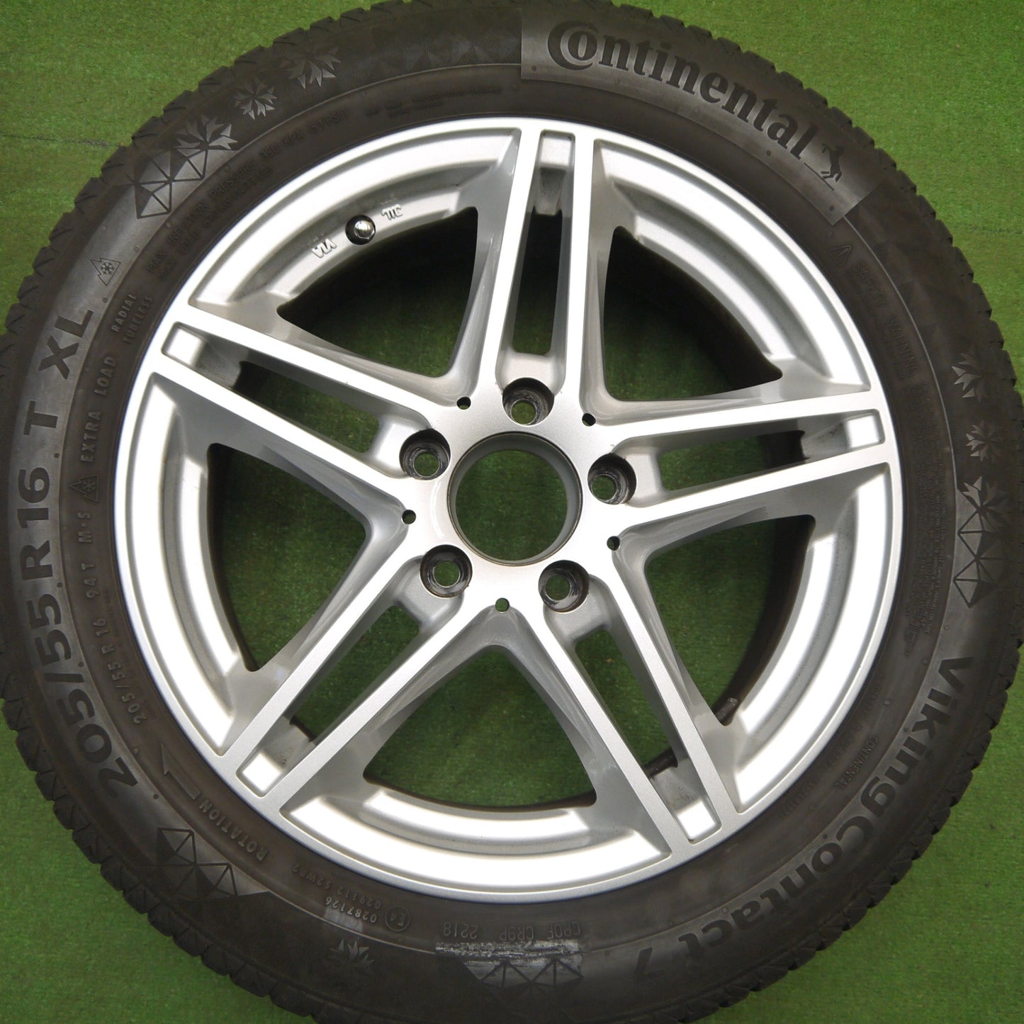 キレイ★ベンツ 等 205/55R16 スタッドレス コンチネンタル バイキング コンタクト7 社外 アルミ 16インチ PCD112/5H★6011401Hノ