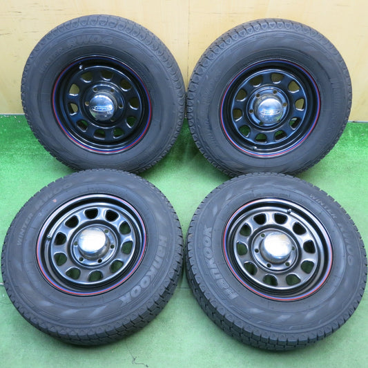 バリ溝！キレイ！8.5分★スタッドレス 195/80R15 107/105L ハンコック ウインター RW06 DAYTONA デイトナ 15インチ PCD139.7/6H★6052103HAス