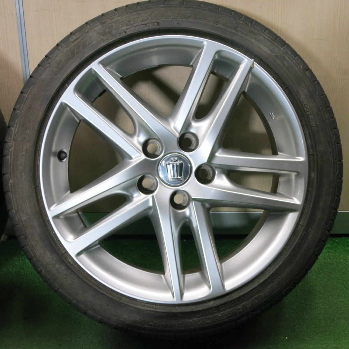 [送料無料] キレイ★トヨタ 200系 クラウン アスリート 純正 225/45R18 ブリヂストン ポテンザ RE050A 18インチ PCD114.3/5H★5010401NJノ
