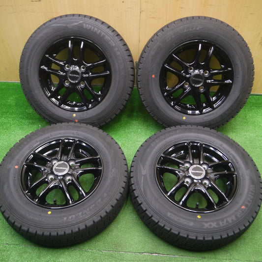 [送料無料] バリ溝！23年！ほぼ10分★スタッドレス 145/80R12 ダンロップ ウインターマックス WM02 BALMINUM バルミナ 12インチ PCD100/4H★4102902Hス