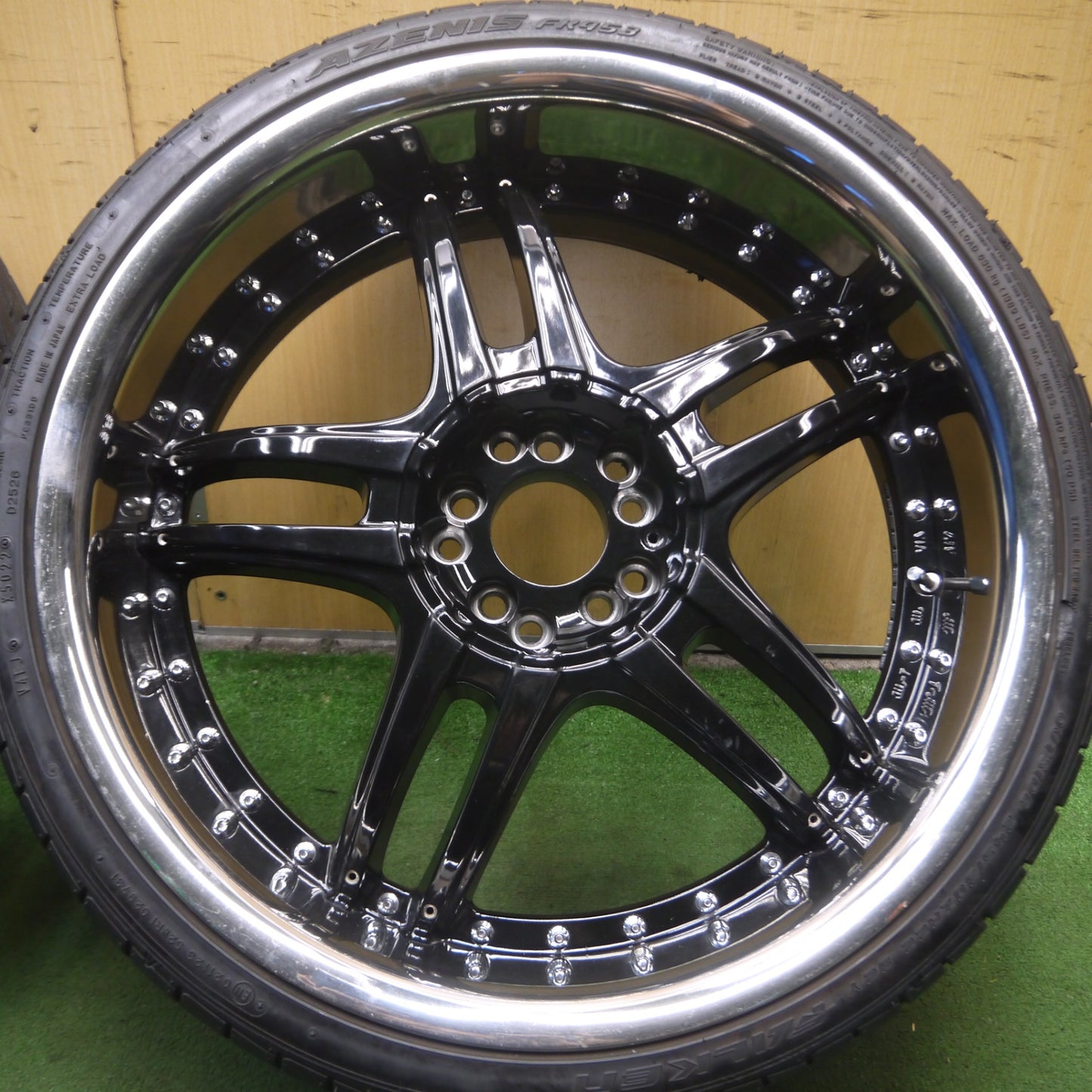 *送料無料* バリ溝！22年！9.5分★ドンコルレオーネ DW398 245/30R22 ATR SPORT ファルケン アゼニス FK453 22インチ PCD114.3 127/5H マルチ★4072906Hノ