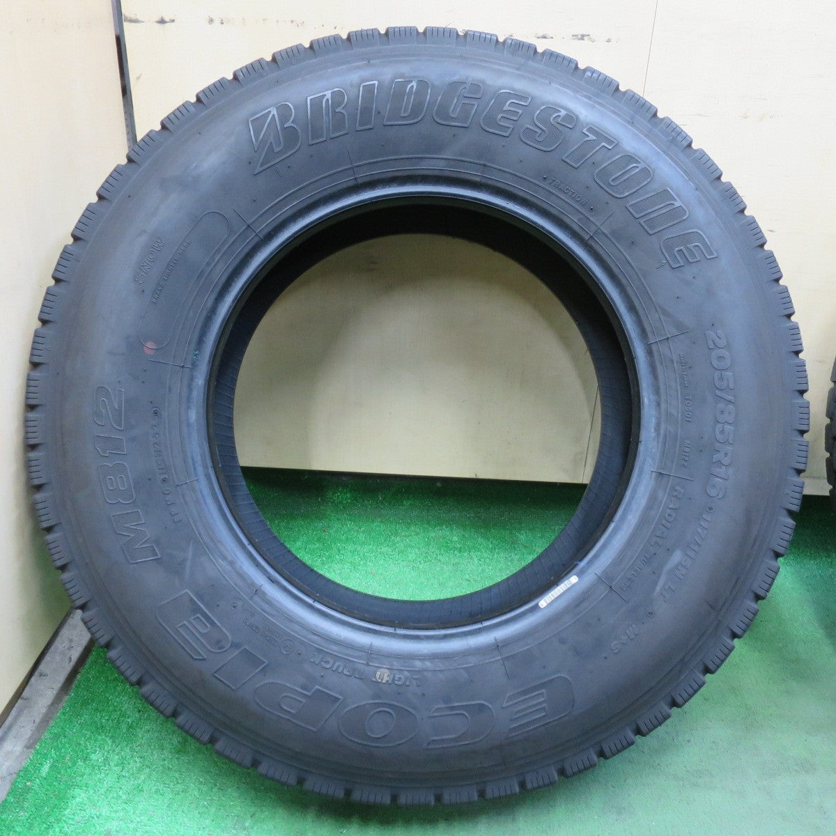 バリ溝！25年！9分！6本★トラック タイヤ 205/85R16 117/115N ブリヂストン エコピア M812 ミックス オールシーズン 16インチ★5102306イスタ