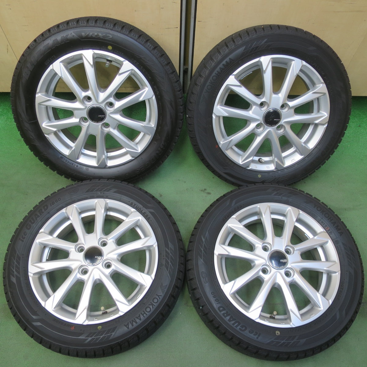 バリ溝！22年！9分◎スタッドレス 155/65R14 ヨコハマ アイスガード iG60 ブリヂストン ブリザック VRX2 ZACK JP-325 MONZA ザック モンツァ 14インチ PCD100/4H◎6080901イス
