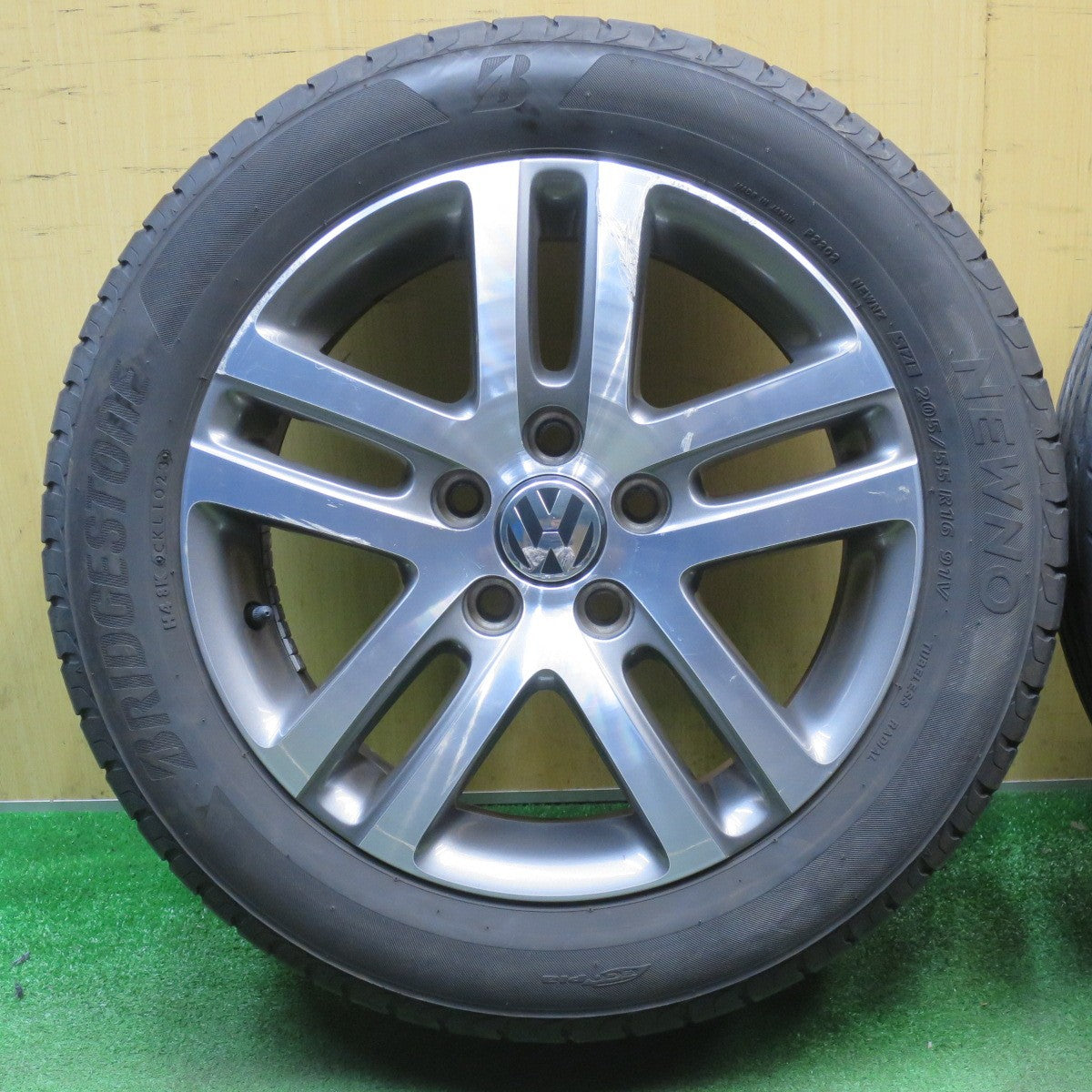 バリ溝！23年！9.5分★ワーゲン ゴルフ 6 純正 205/55R16 ブリヂストン ネクストリー エコピア ブリヂストン NEWNO ニューノ 16インチ PCD112/5H★6031701NJノ