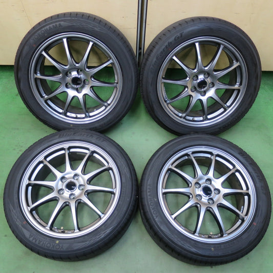 バリ溝！25年！キレイ！ほぼ10分★レガシィ 等 215/50R17 ヨコハマ BluEarth-GT AE51 ZACK JP-202 MONZA ザック モンツァ 17インチ ブルーアース PCD100/5H★6040404イノ