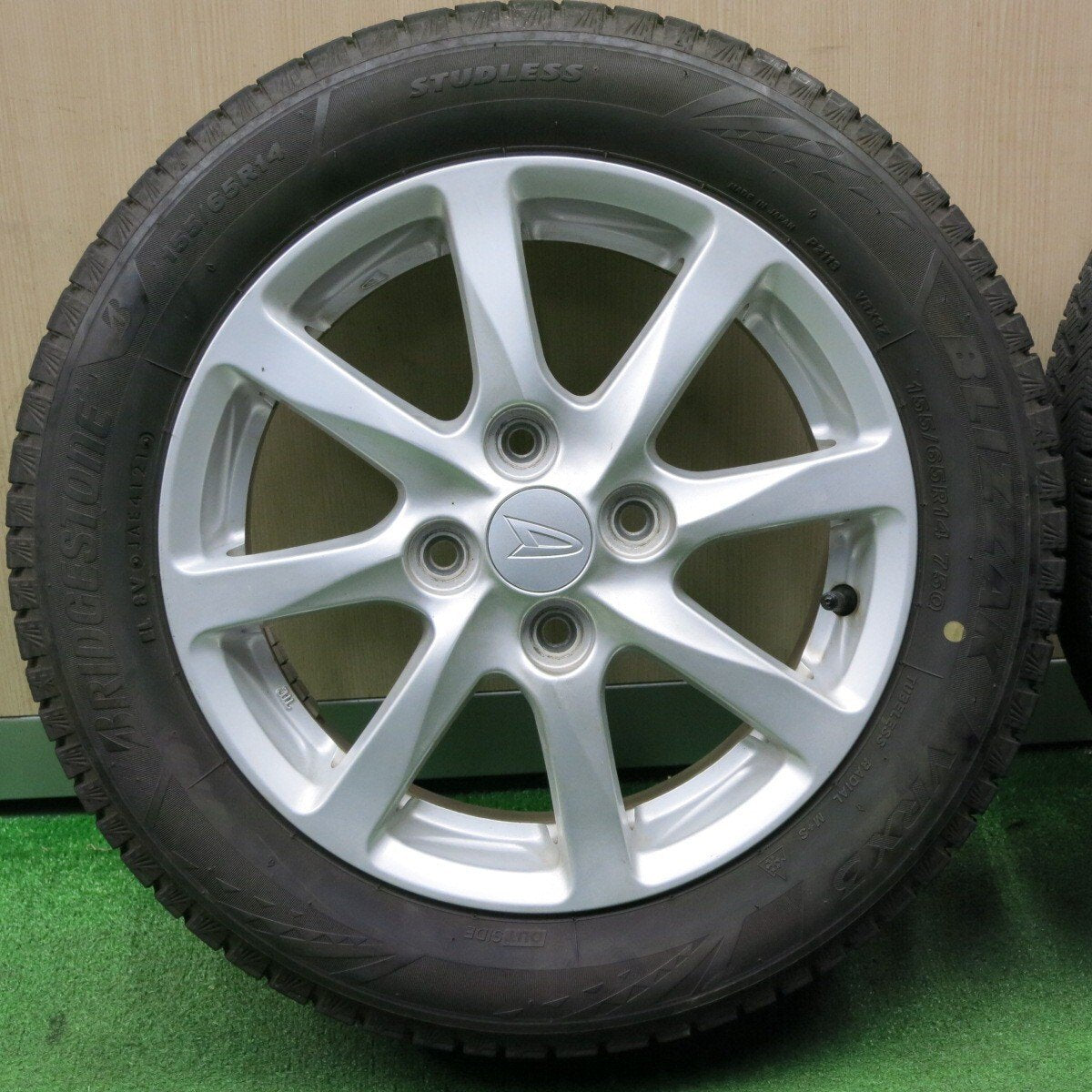 キレイ 21年★ダイハツ タント ムーヴ 等 純正 155/65R14 スタッドレス ブリヂストン ブリザック VRX3 PCD100/4H★4121301NJス