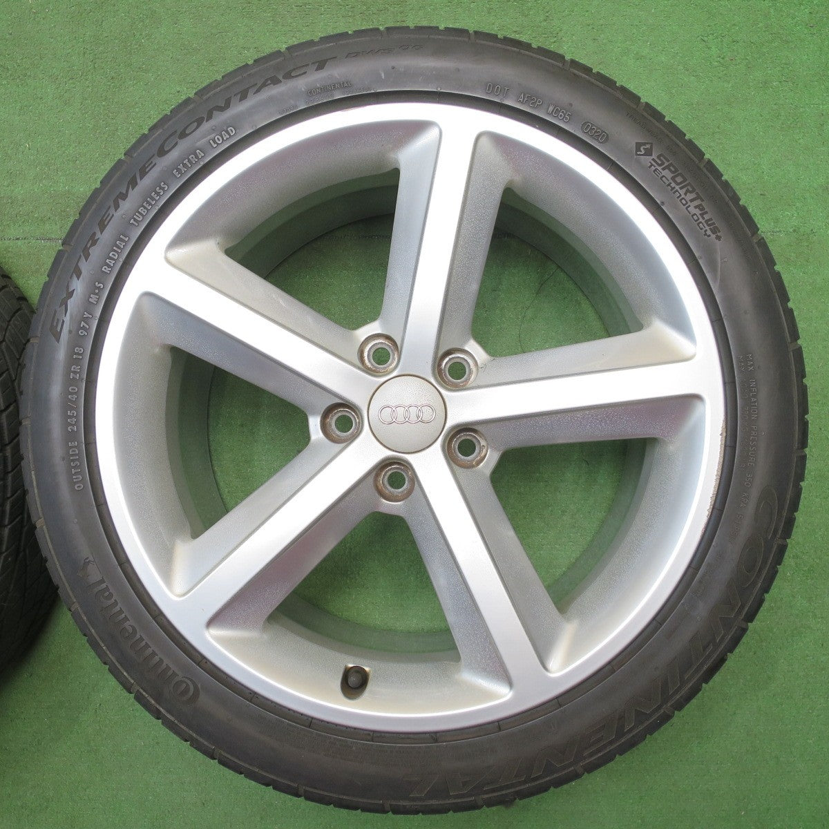 4本価格★アウディ A4 純正 245/40R18 コンチネンタル エクストリームコンタクト DWS06 18インチ PCD112/5H★6042802NJノ