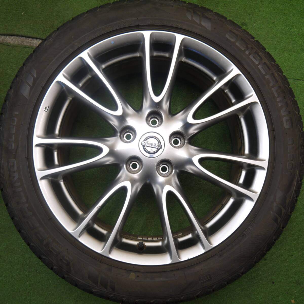 バリ溝！21年！9.5分★日産 V36 スカイライン 純正 225/50R18 245/45R18 セイバーリング SL201 18インチ PCD114.3/5H★5051403Hノ