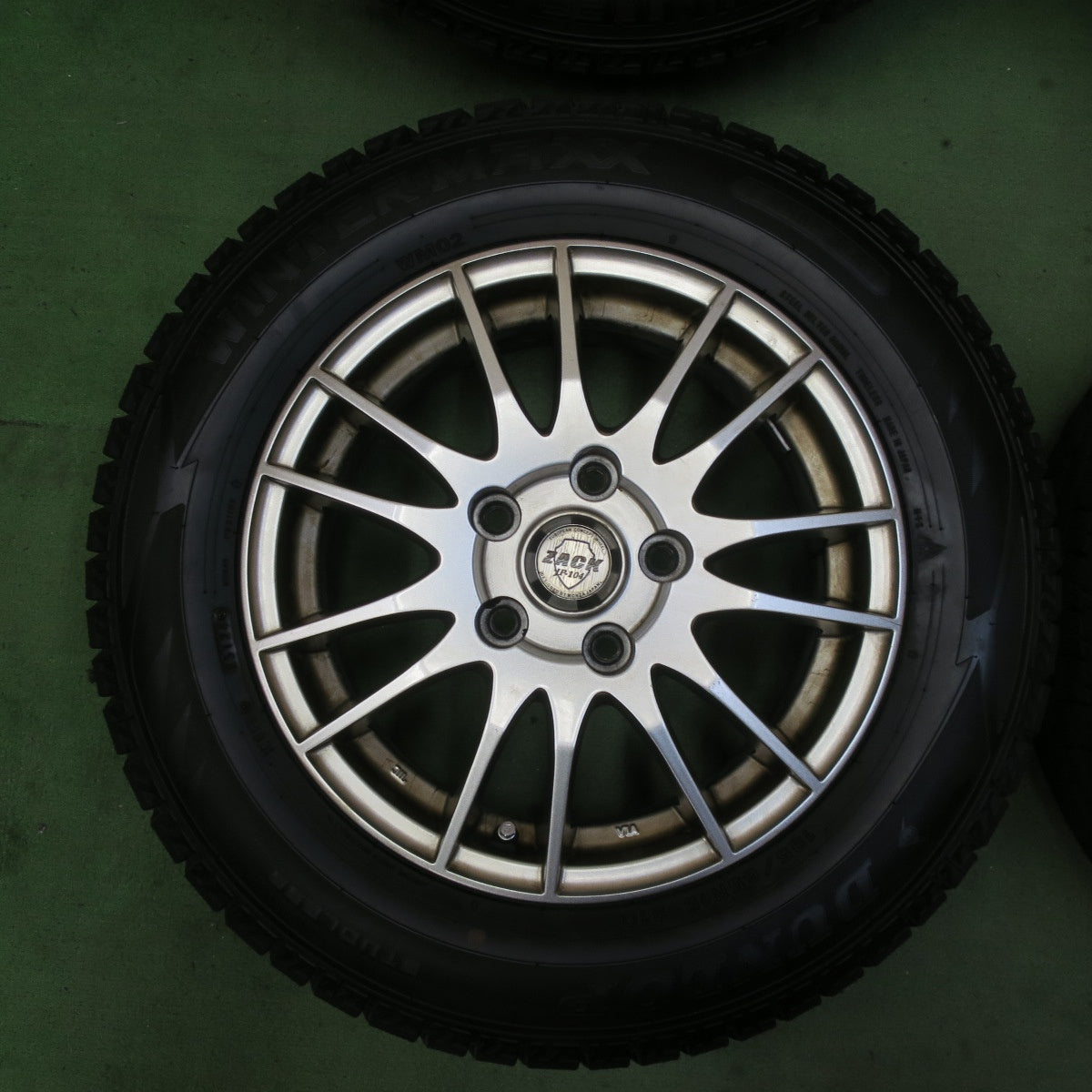 バリ溝！24年！9.5分以上★スタッドレス 195/65R15 ダンロップ ウインターマックス WM02 ZACK JP-104 MONZA ザック 15インチ PCD114.3/5H★5071001TTス