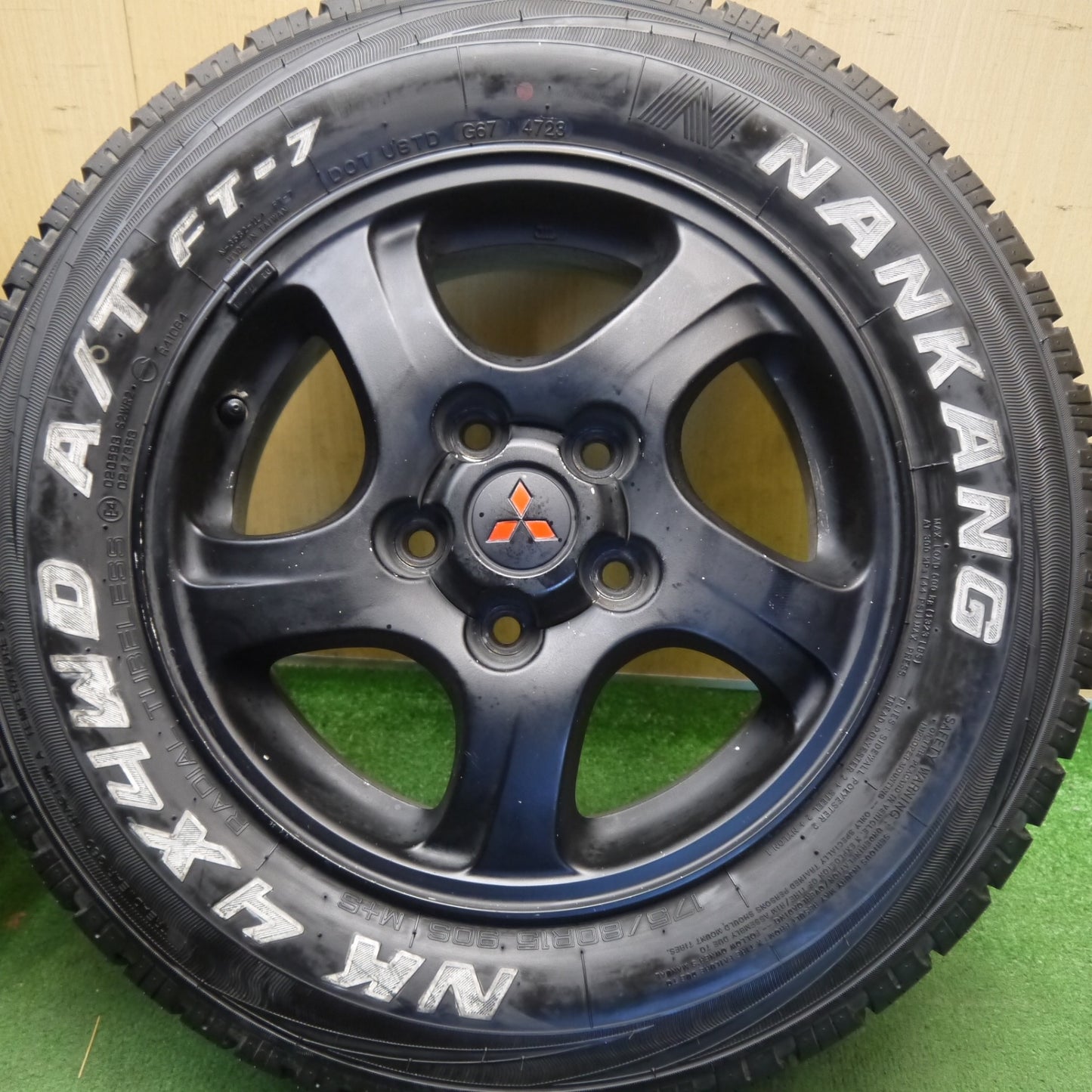 4本価格！23年◎三菱 パジェロ ミニ 純正 ENKEI 175/80R15 ナンカン NK 4X4WD A/T FT-7 エンケイ 15インチ PCD114.3/5H◎6082807Hノ