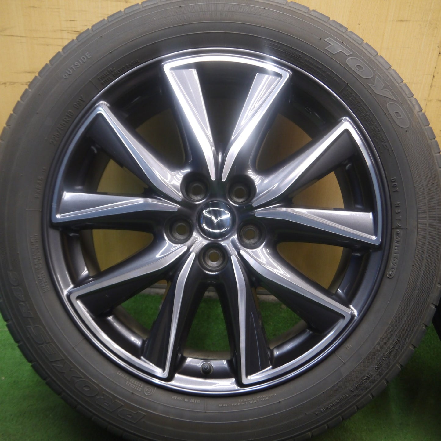 *送料無料* キレイ！20年★マツダ CX-5 純正 225/55R19 トーヨー プロクセス R46 19インチ CX5 PCD114.3/5H★4072407Hノ