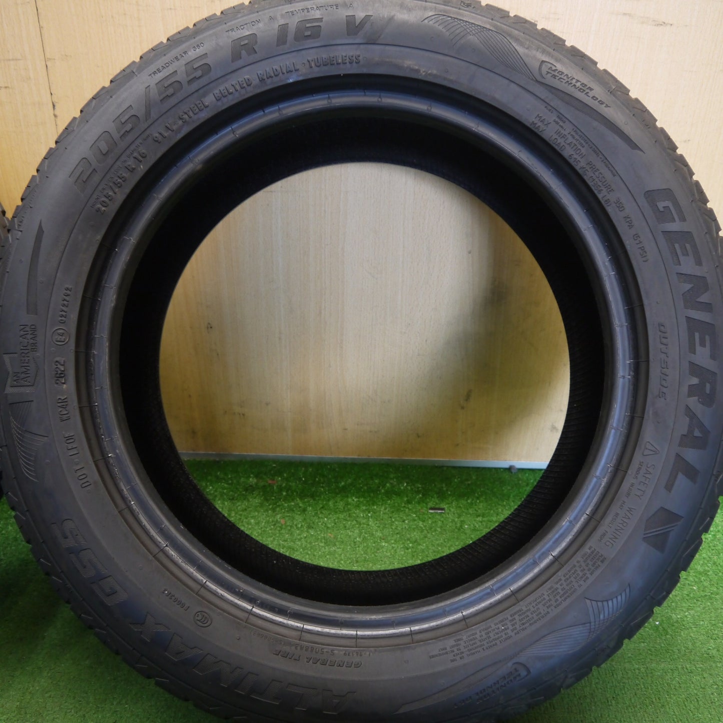 バリ溝！22年！9分★205/55R16 ゼネラル ALTIMAX G55 タイヤ 16インチ アコード ノア ヴォクシー リーフ インプレッサ レガシィ 等★6072101Hノタ