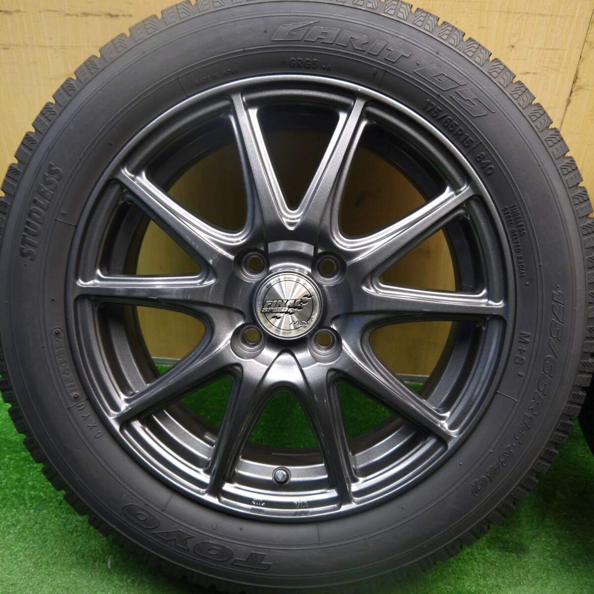バリ溝！9.5分★スタッドレス 175/65R15 トーヨー ガリット G5 FINAL SPEED MiD ファイナルスピード 15インチ PCD100/4H★5032406Hス
