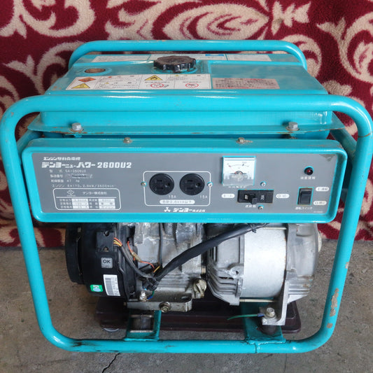 [送料無料] ☆デンヨー ガソリン エンジン 駆動 発電機 デンヨー ニュー パワー 2600U2 GA-2606U2 100V 2.6kVA 60Hz ジャンク ②☆