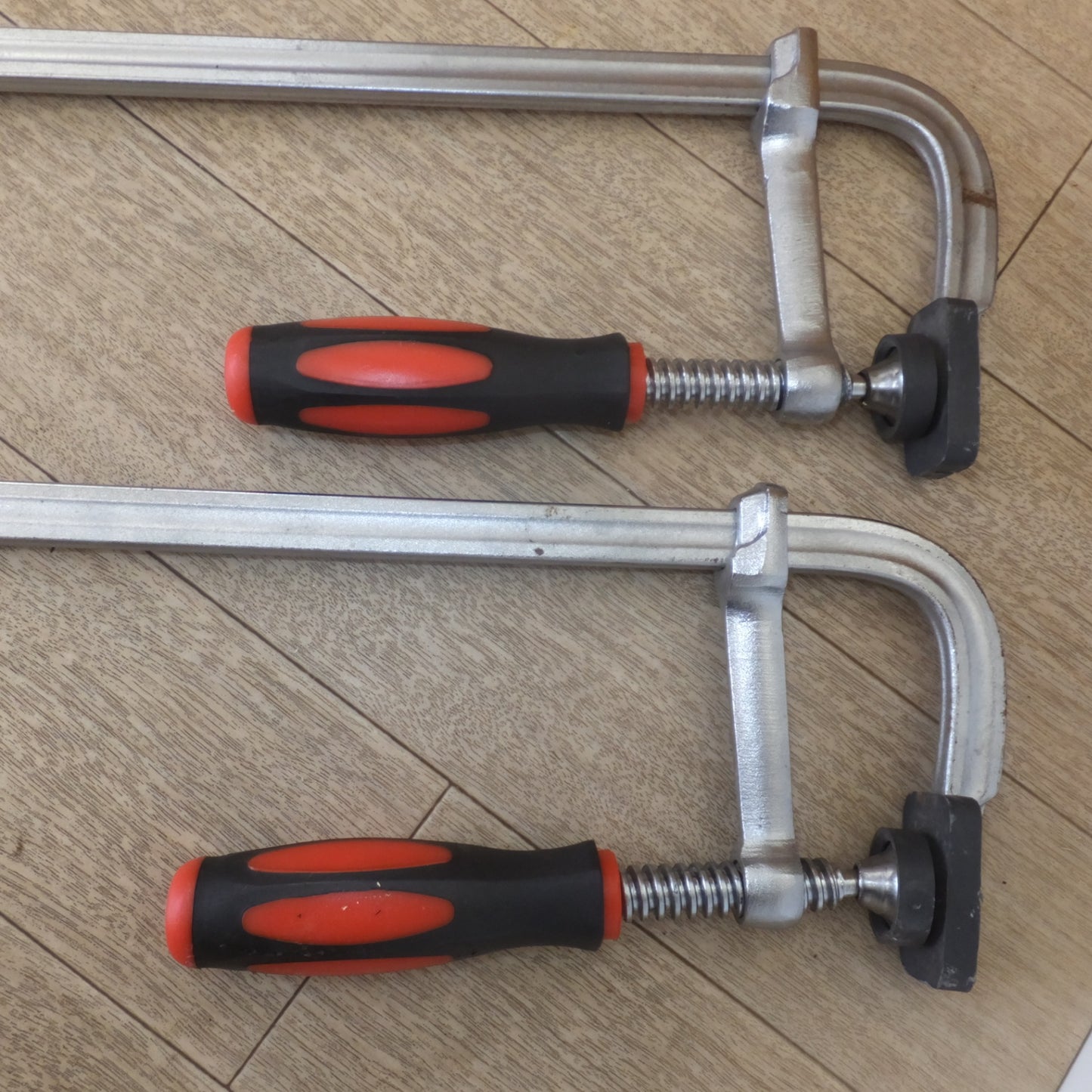[送料無料] ★F型クランプ メーカー 形式 不明　1200×80mm 2個　450×80mm 2個　セット★