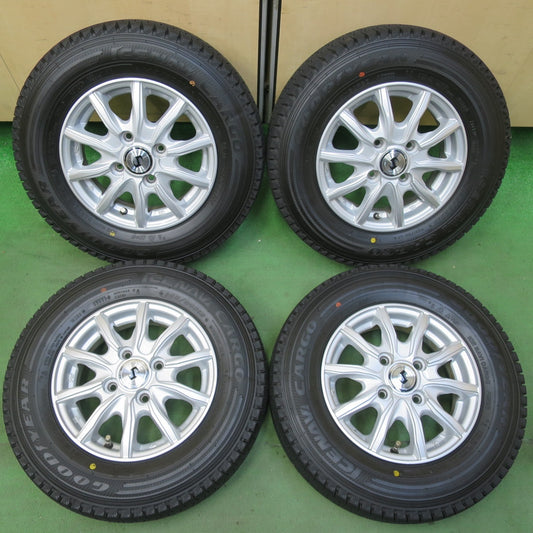 バリ溝！22年！キレイ！9.5分以上★スタッドレス 145/80R12 80/78N グッドイヤー アイスナビ カーゴ 社外 アルミ 12インチ PCD100/4H★5082301イス