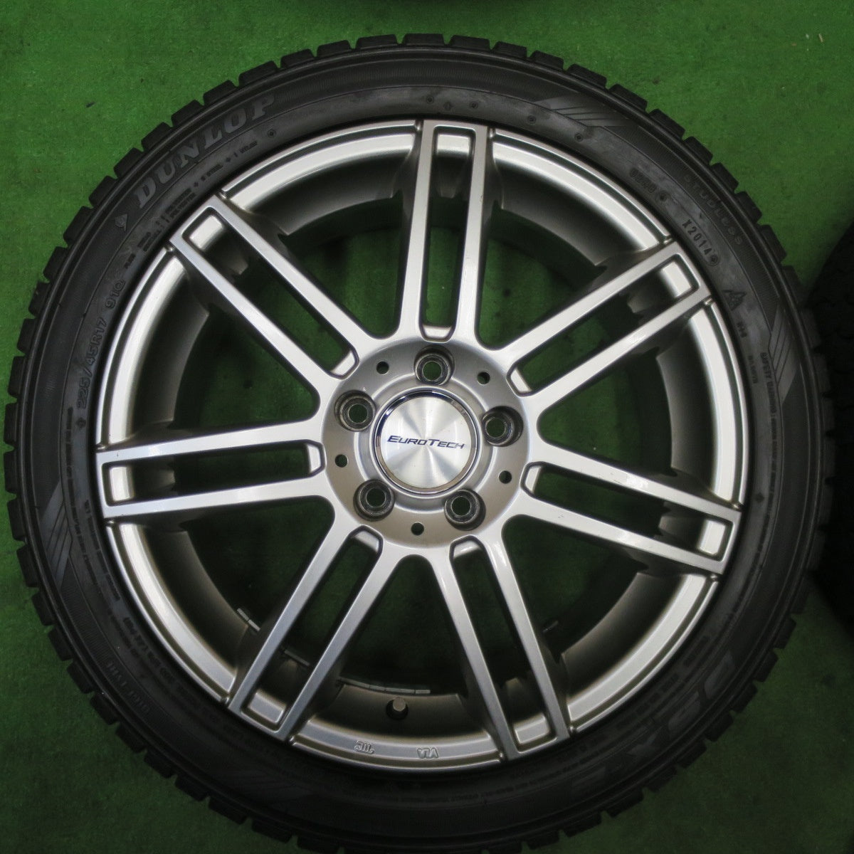 バリ溝！9.5分以上★ベンツ 等 EUROTECH STAGE TW7 225/45R17 スタッドレス ダンロップ DSX-2 ユーロテック ステージ PCD112/5H★5060502TTス