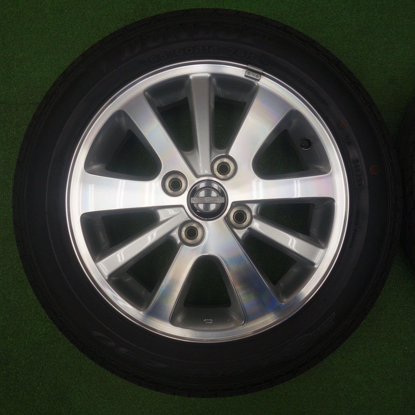 新車外し！25年★日産 クリッパー リオ 純正 165/60R14 ダンロップ SPスポーツ 230 14インチ PCD100/4H★6032302KTノ