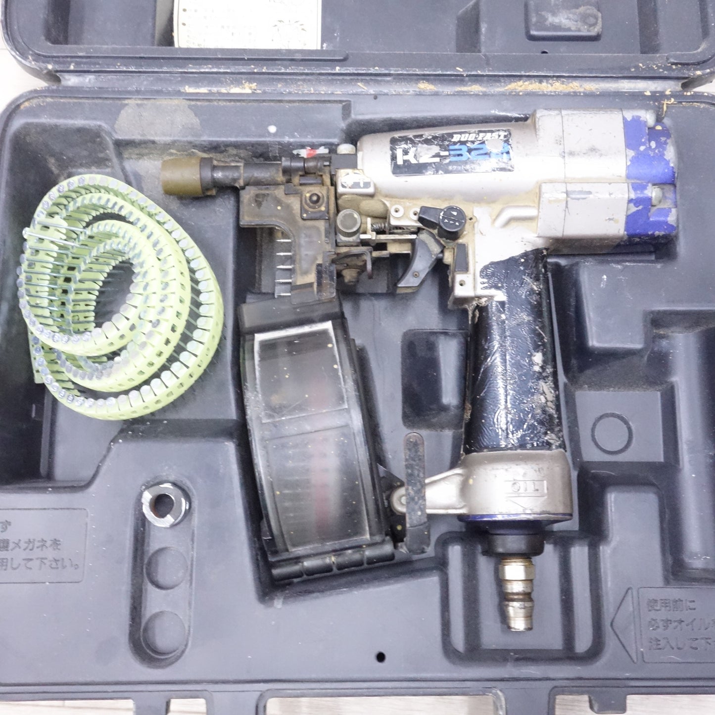 [送料無料] ◆兼松 38mm 常圧 釘打機 ポケット ネイラ DUO FAST KZ-322 ケース付き 釘打ち機 カネマツ エア 工具◆