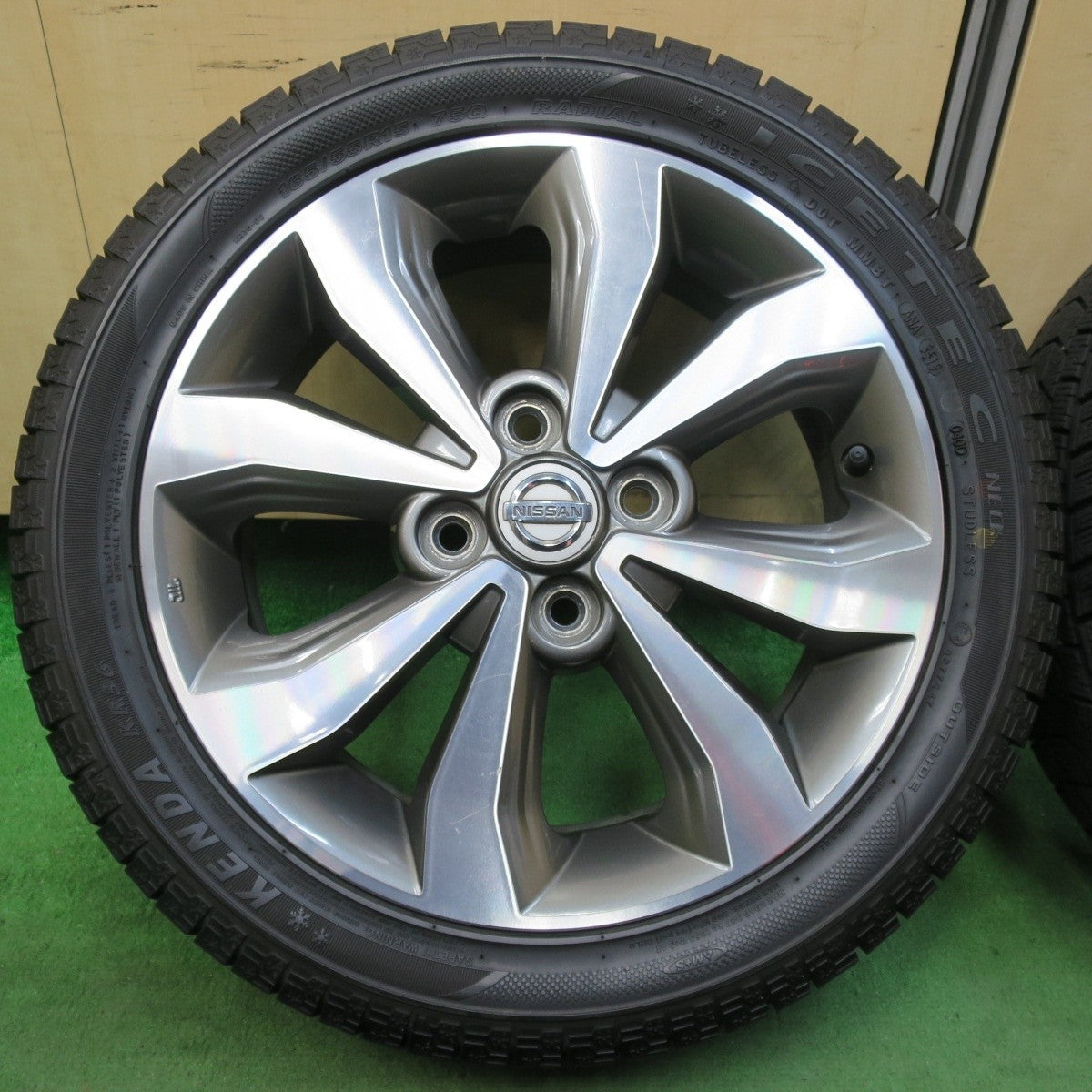 4本価格★日産 デイズ ルークス 純正 165/55R15 スタッドレス ケンダ KR36 アイステック ネオ 15インチ PCD100/4H★5013114イス