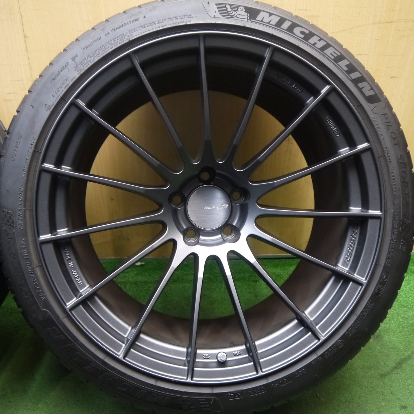 バリ溝！23年！キレイ！9分★ENKEI RS05RR 255/40R20 285/35R20 ミシュラン パイロットスポーツ4 S Racing R エンケイ 20インチ PCD114.3/5H★5091703Hノ