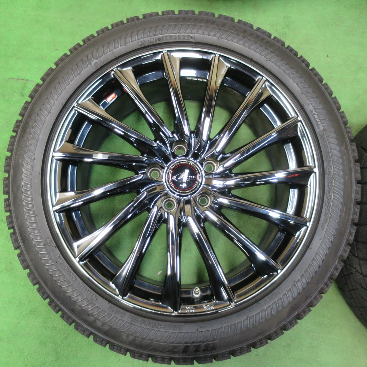 [送料無料] バリ溝！21年！キレイ！8.5分★LEONIS CH 225/50R18 スタッドレス ブリヂストン ブリザック RFT レオニス 18インチ PCD114.3/5H★5010707イス