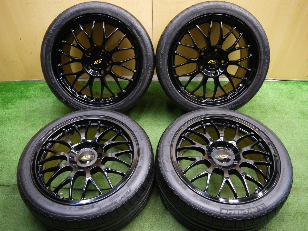 *送料無料* ４本価格 キレイ★ポルシェ 等 BBS タイプ 235/40R18 295/30R18 ミシュラン パイロット スポーツ N4 社外 アルミ★2030201クノ