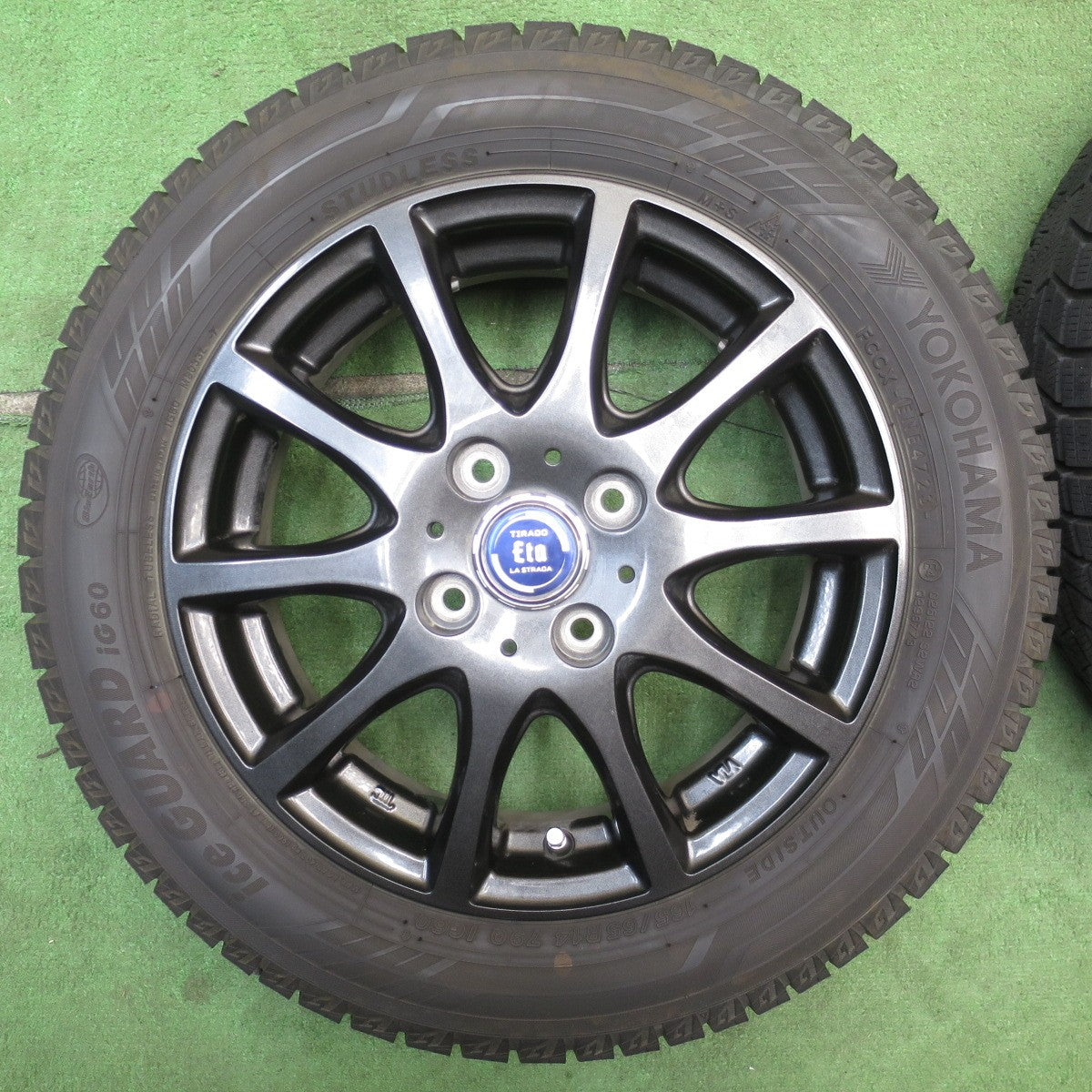 バリ溝！23年！キレイ！9.5分★スタッドレス 165/65R14 ヨコハマ アイスガード iG60 TIRADO Eta LA STRADA 阿部商会 14インチ ハスラー ソリオ 等 PCD100/4H★6051502NJス