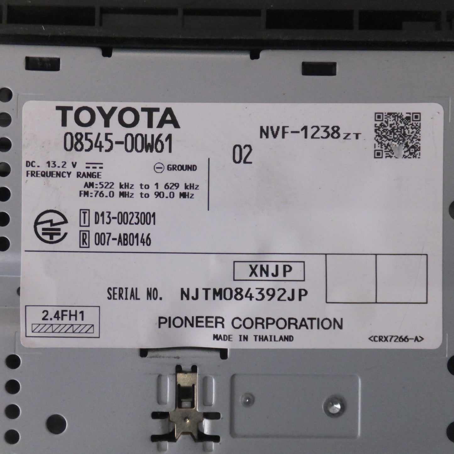 [送料無料] ★パイオニア製 トヨタ 純正 SDナビゲーション NSCP-W64 08545-00W61(40)★