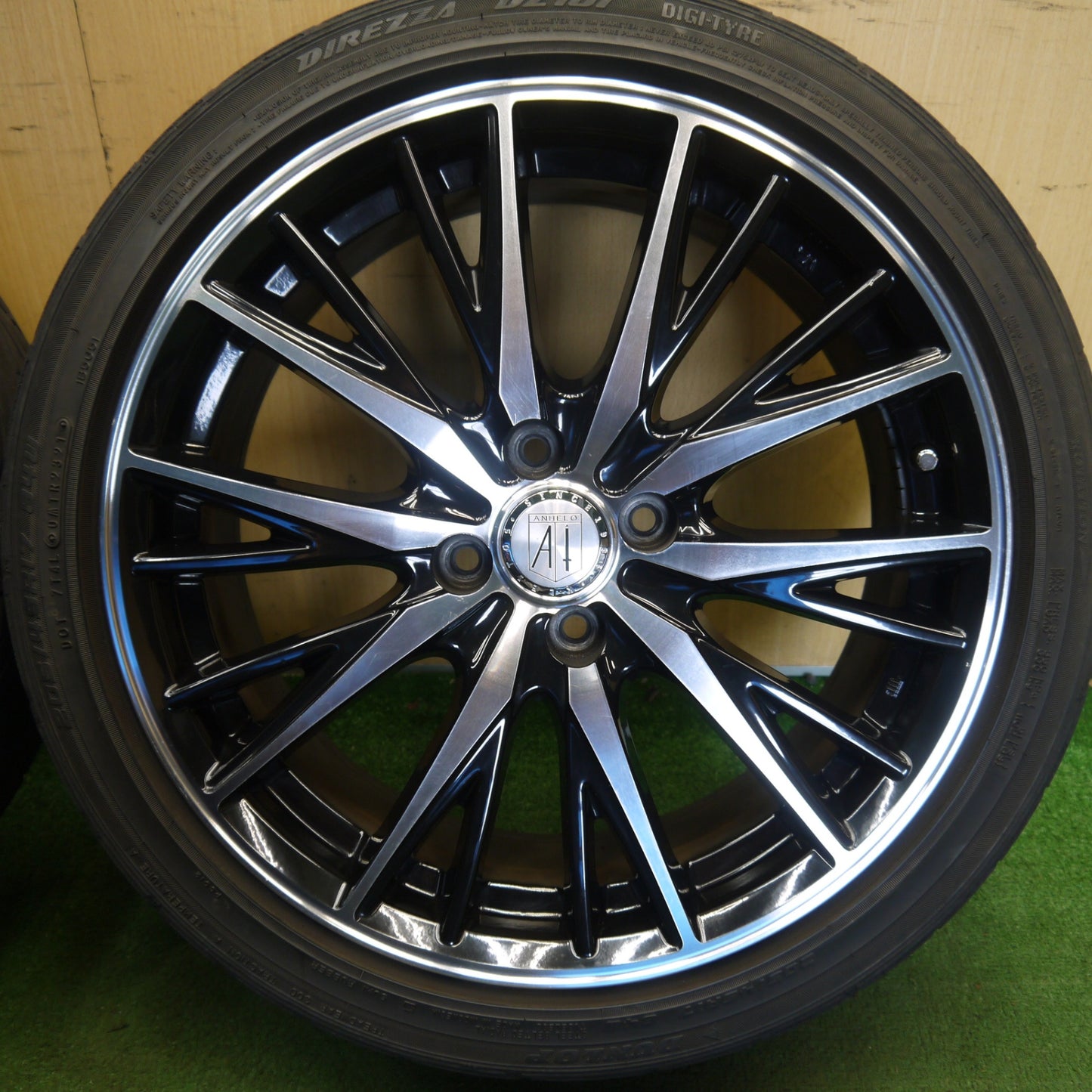 キレイ◎ANHELO CORAZON 205/45R17 ダンロップ DIREZZA DZ101 アネーロ コラソン 17インチ PCD100/4H◎6061912Hノ
