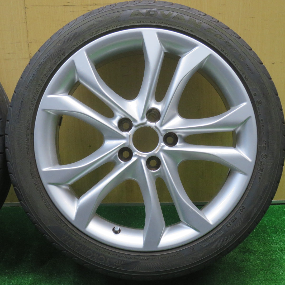 4本価格★アウディ S4 A4 S5 A5 純正 245/40R18 ヨコハマ アドバン スポーツ V105 18インチ PCD112/5H★5102602NJノ