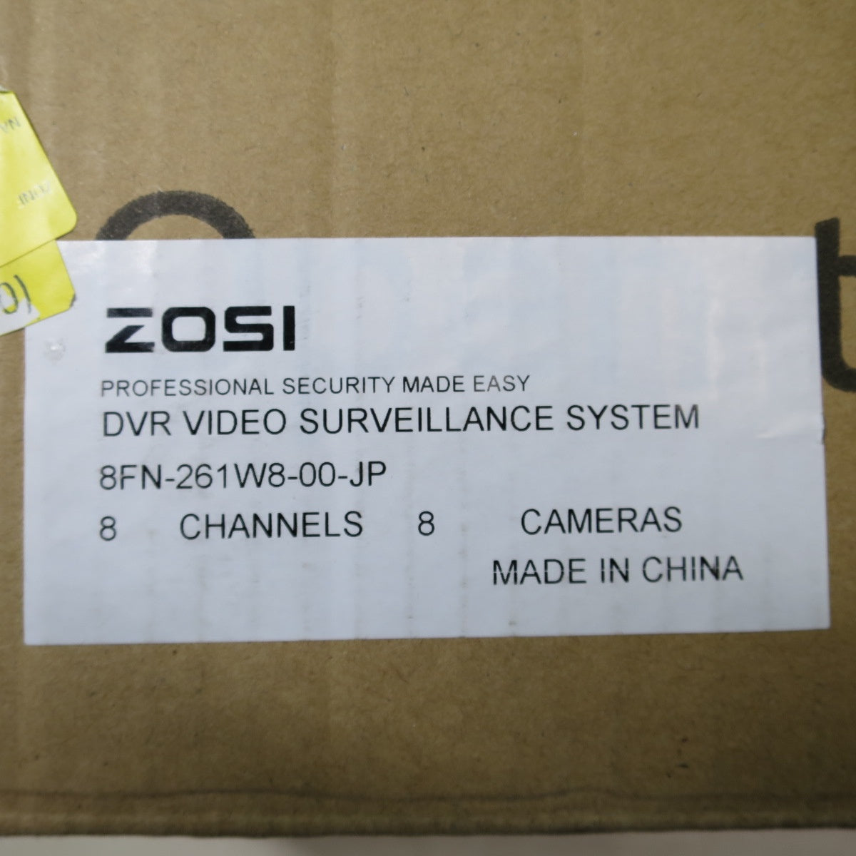 ●複数在庫有●[送料無料] 未使用☆ゾシ ZOSI 防犯 カメラ セット (8台カメラ＋DVR 録画機) 8FN-261W8-00-JP / 4AK-2612B-W-JP 4個入り ×2箱 / 1AR-08FN00-JP☆