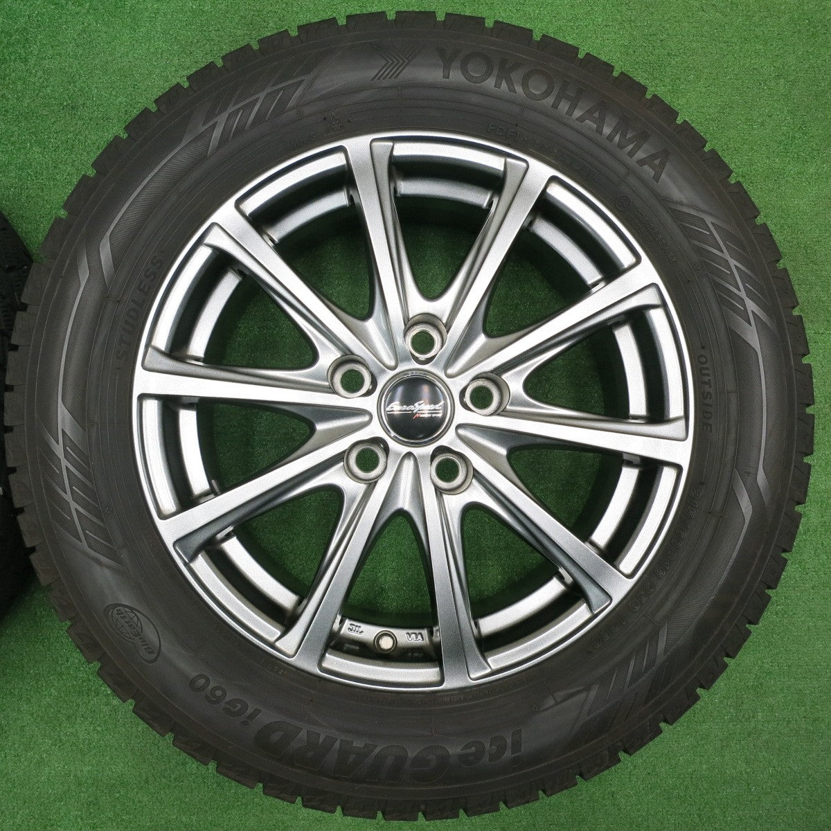 [送料無料] バリ溝！21年！キレイ！8.5分★スタッドレス 215/60R16 ヨコハマ アイスガード iG60 EuroSpeed MANARAY SPORT 16インチ PCD114.3/5H★4111502NJス