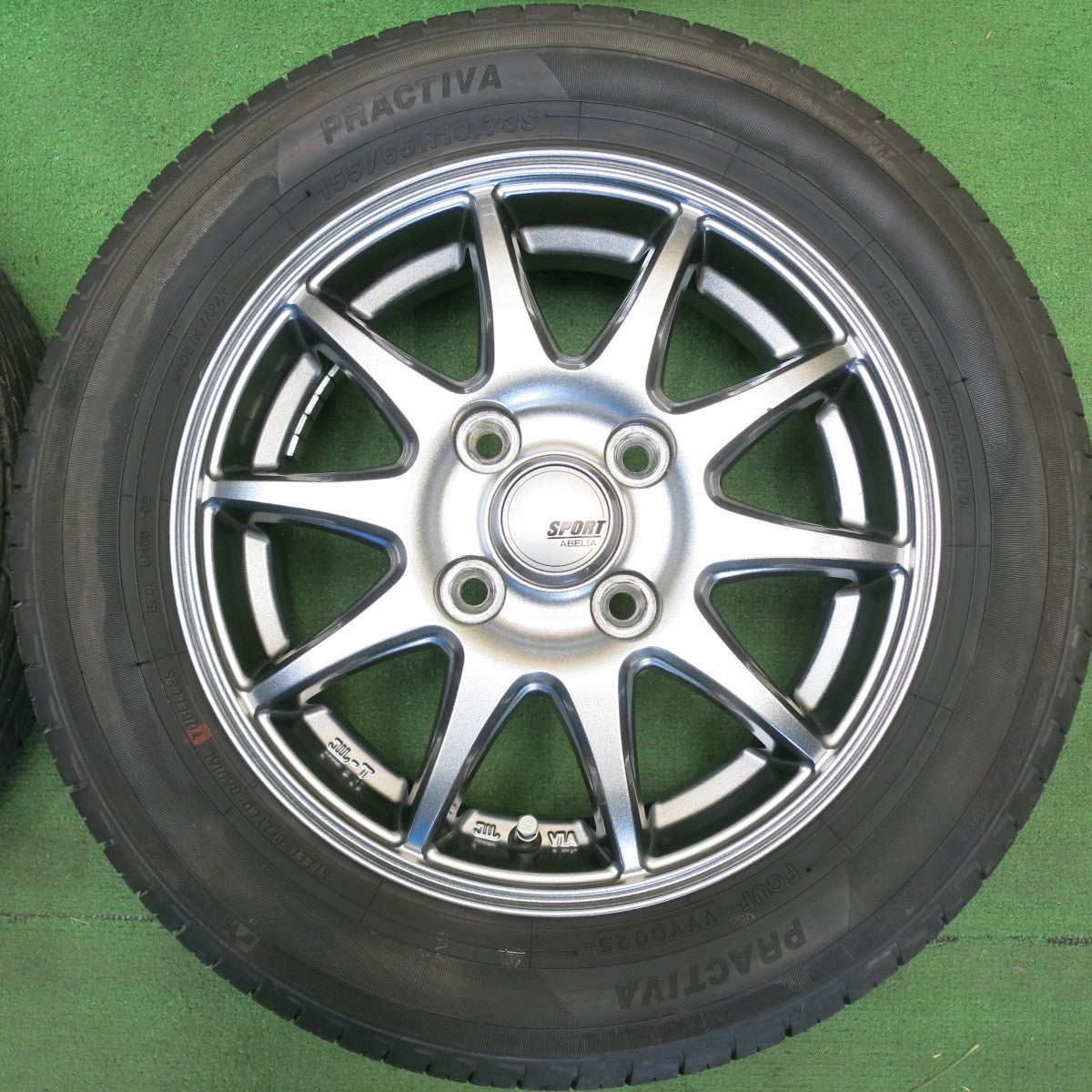 バリ溝！25年！9.5分以上★155/65R13 プラクティバ ヨコハマ SPORT ABELIA スポルト アベリア 13インチ PCD100/4H★6041905HAノ