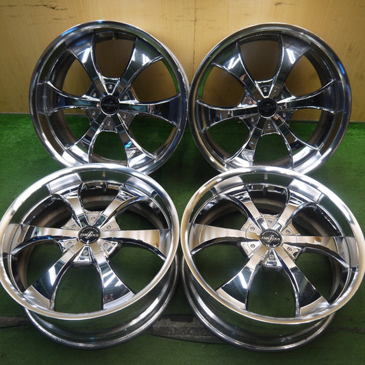 希少！4本価格★FABULOUS EXPAND ファブレス 19インチ ホイール 19×8.0JJ 19×9.0JJ PCD114.3/4H 5H マルチ★5090802Hホ