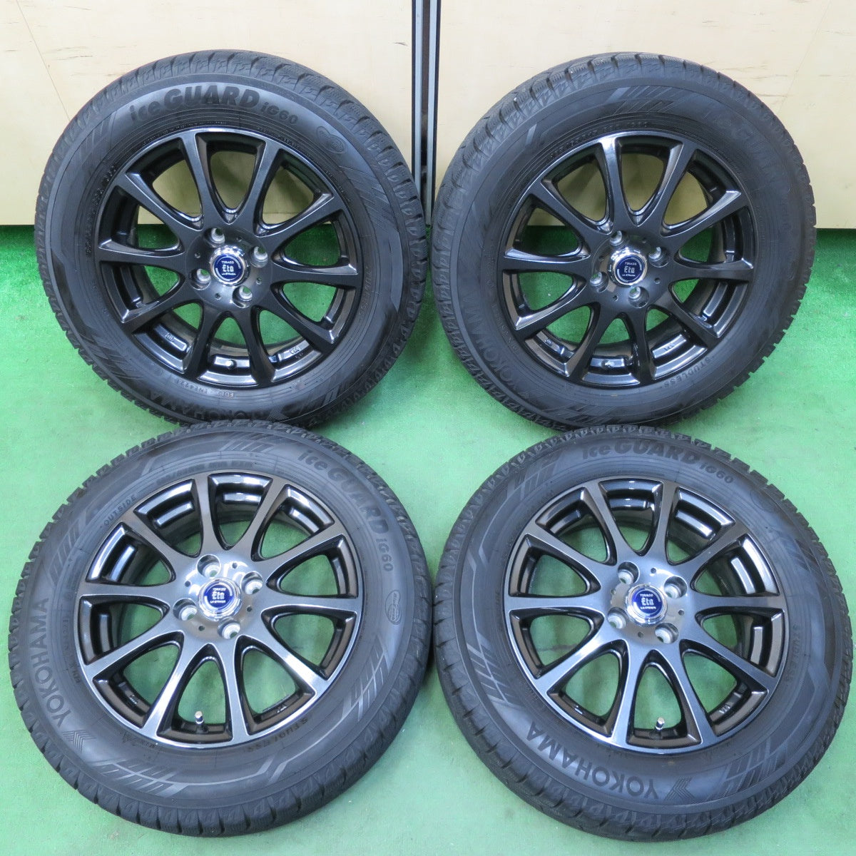 [送料無料] バリ溝！21年！キレイ！9分★スタッドレス 185/65R15 ヨコハマ アイスガード iG60 TIRADO Eta LA STRADA ラストラーダ 15インチ PCD100/4H★4103104イス