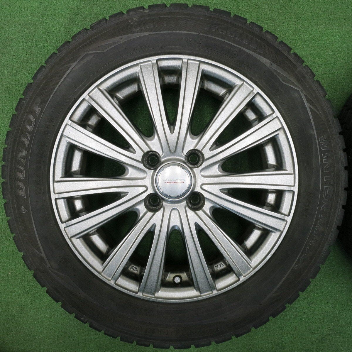 キレイ★スタッドレス 175/65R15 ダンロップ ウインターマックス WM01 VELVA TESALIA ヴェルヴァ PCD100/4H★5010406NJス