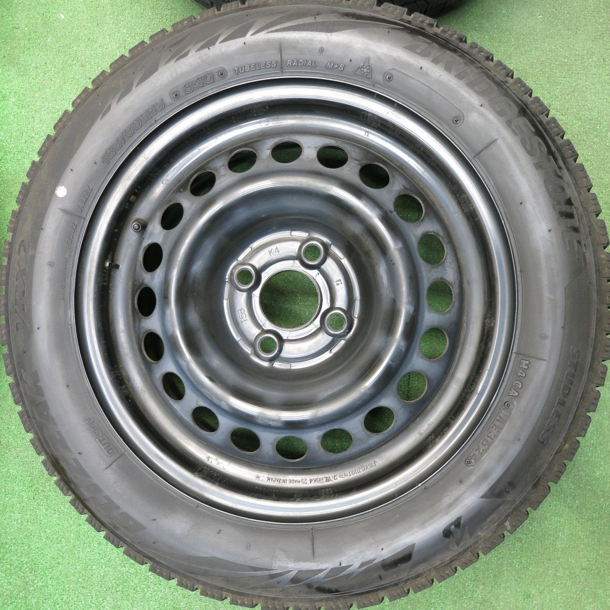 バリ溝！24年！9分★ホンダ フィット 純正 スチール 185/60R15 スタッドレス ブリヂストン ブリザック VRX2 15インチ FIT PCD100/4H★6031511HAス