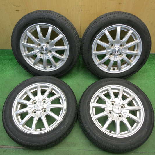 バリ溝！24年！9.5分以上★ホンダ N-WGN カスタム 純正 155/65R14 ダンロップ エナセーブ EC204 14インチ PCD100/4H★6050603HAノ