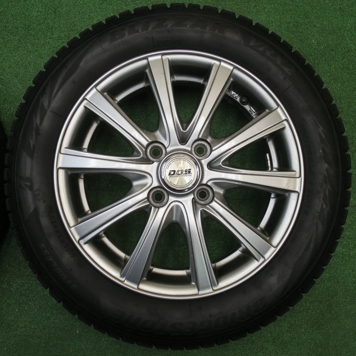 バリ溝！23年！9.5分★スタッドレス 155/65R14 ブリヂストン ブリザック VRX2 D.O.S. DOS 14インチ PCD100/4H★5110408NJス
