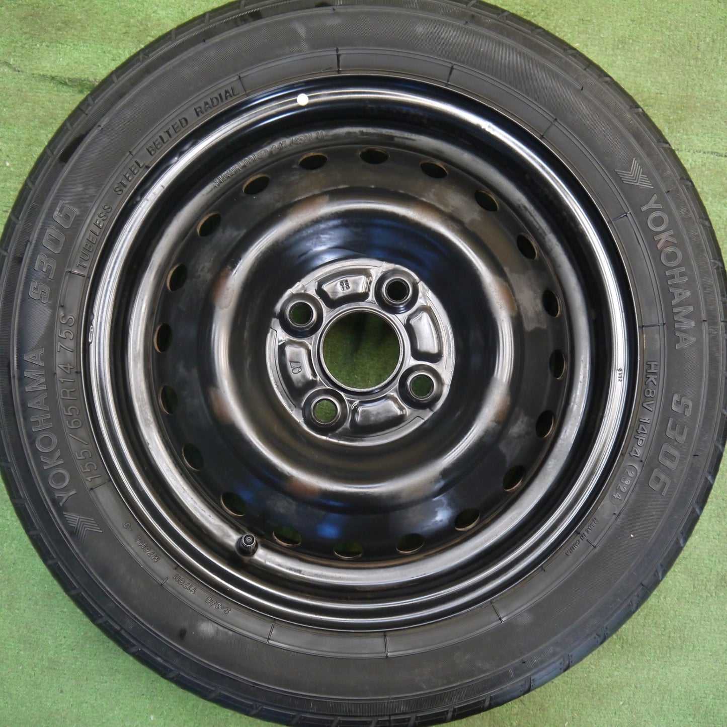 4本価格！24年★155/65R14 ヨコハマ S306 スチール ホイール 14インチ PCD100/4H★6041304Hノ