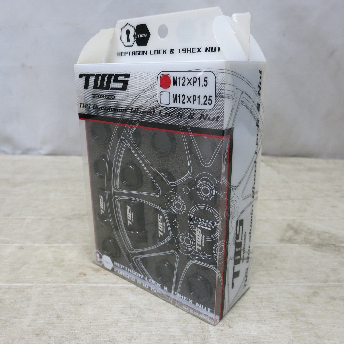 [送料無料] 未使用◆TWS FORGED ジュラルミン ホイール ロック ナット M12×P1.5 TWS16K BK◆