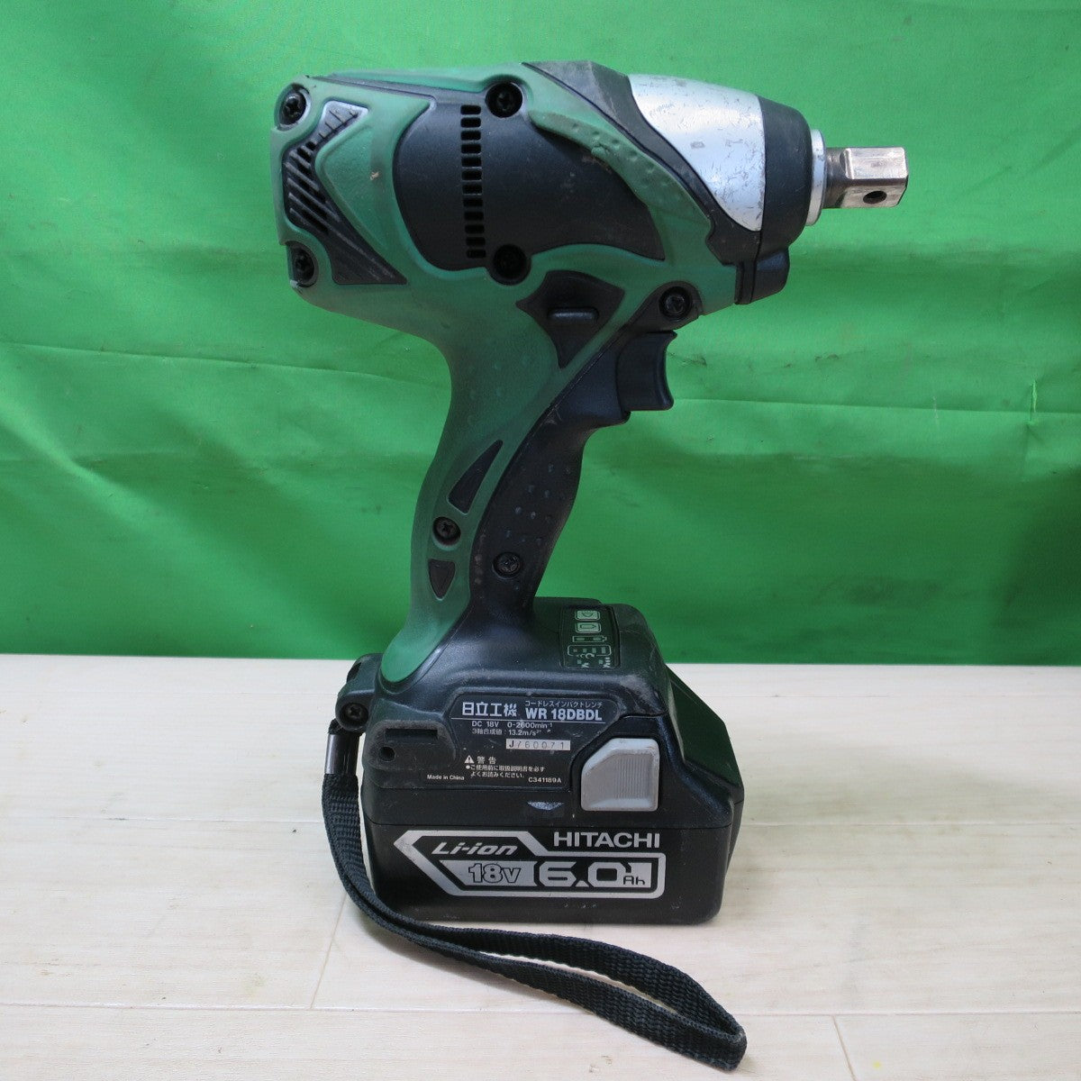 バッテリー2個付☆日立 コードレス インパクトレンチ WR18DBDL 電動 工具 充電式 18V ケース 付き HITACHI☆