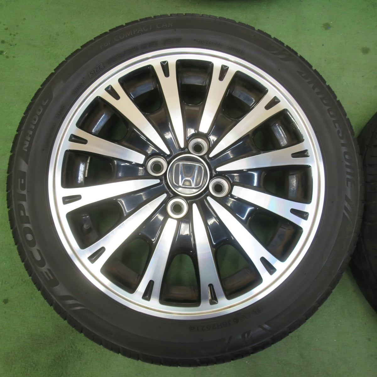 4本価格★ホンダ JF1 N-BOX カスタム 純正 165/55R15 ブリヂストン エコピア NH100C プレイズ PX-C 15インチ PCD100/4H★6011305イノ