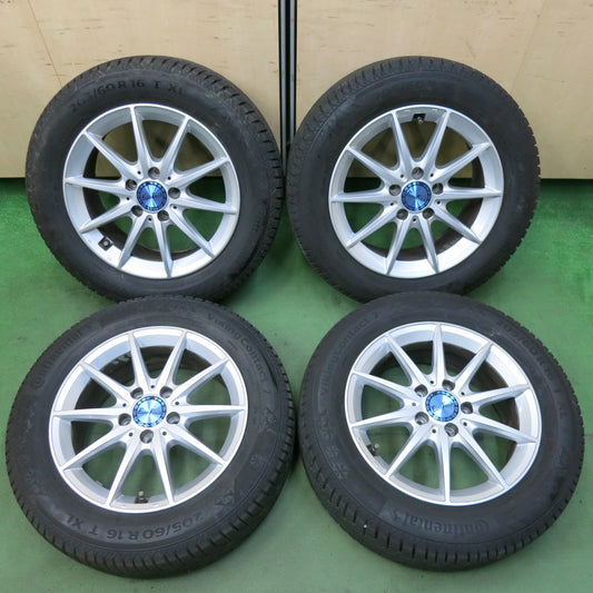 バリ溝！キレイ！9.5分以上★ベンツ 等 EuroForsch 205/60R16 スタッドレス コンチネンタル バイキングコンタクト7 ユーロフォルシュ 16インチ PCD112/5H★5073010SYス